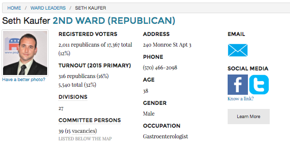 PhillyWardLeaders.com profile for Seth Kaufer